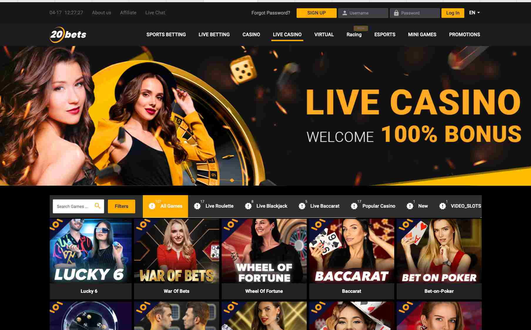 20bets kaszinó online