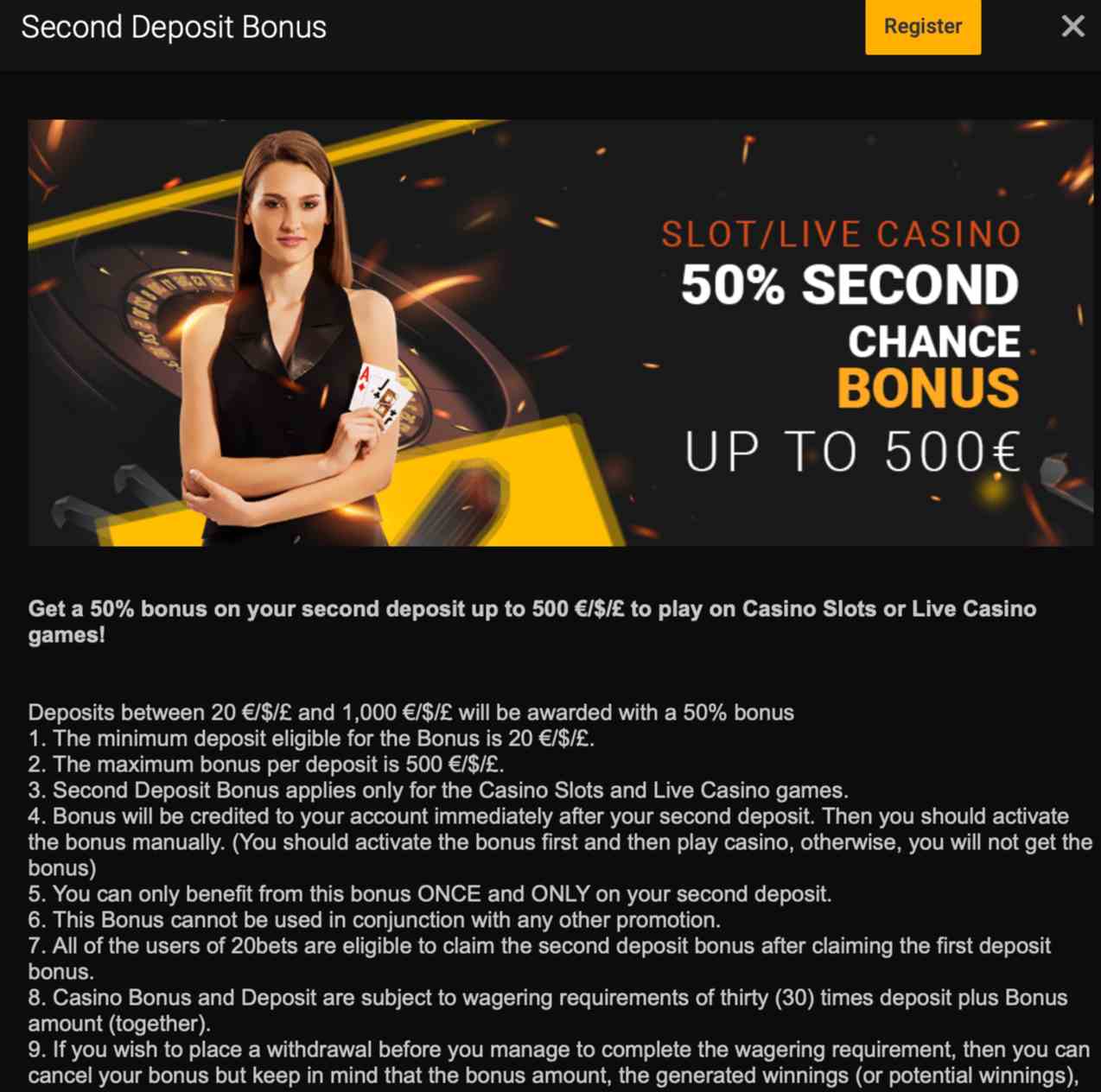 20bets second bonus
