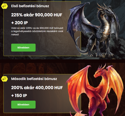 Bónuszok v DragonSlots