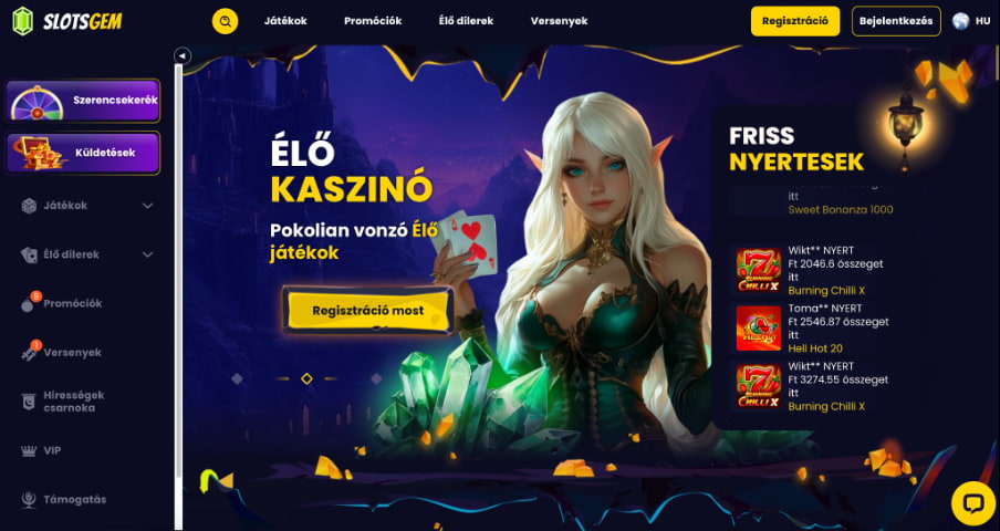 Slotsgem kaszinó honlapja