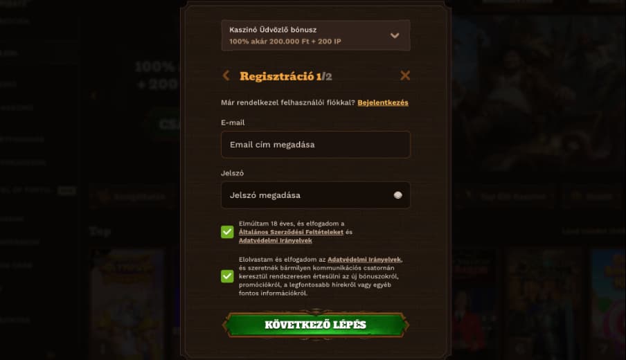 FatPirate kaszinó regisztráció1